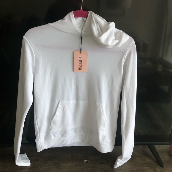 White Hoodie Sweatshirt - Picture 5 of 7